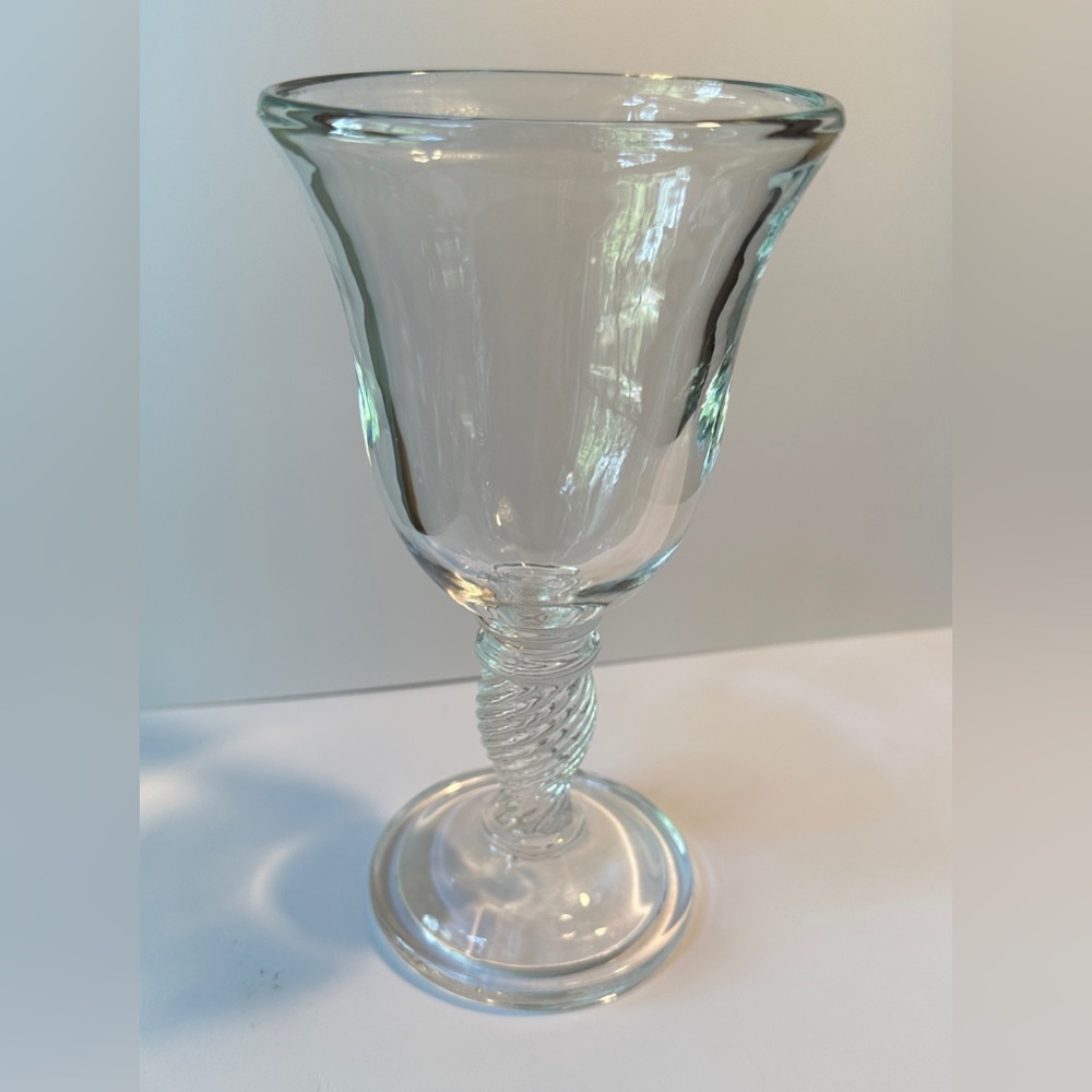 Vintage LONGABERGER Clear Glass Water/Wine Goblet 10oz